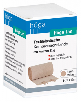 Höga-Lan, textilelastische Kompressionsbinde mit kurzem Zug