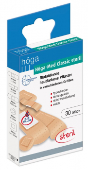 Höga-Med Classic steril, blutstillende, hautfarbene Pflaster in verschiedenen Größen