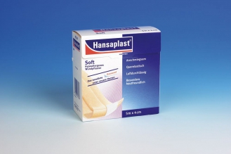Hansaplast-Soft, Wundschnellverband, hypoallergen, hautfarben, 5m