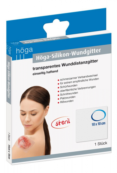 Höga-Silikon-Wundgitter steril, transparentes Wunddistanzgitter