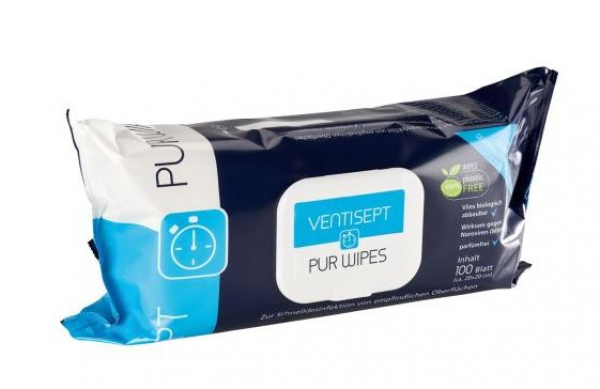 Ventisept pur Wipes 100 Tücher (ca. 20x20cm) Flowpack